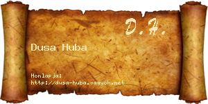 Dusa Huba névjegykártya